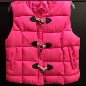 Pink puffer vest!!.
